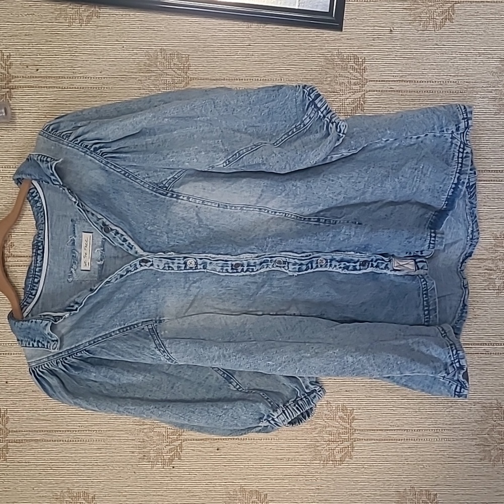 Oversized jean shirt